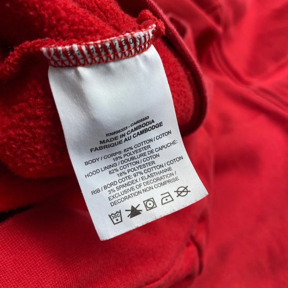 Jordan Full Zip Hoodie Mens Small Red Jumpman Logo Fleece Activewear